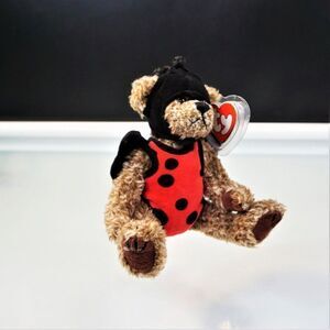 Ty Beanie Babies Bugsy Ladybug Bear Retired 1993 Attic Treasures Plush